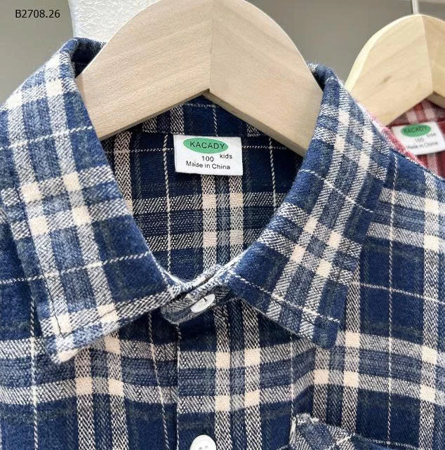 ÁO SƠ MI KẺ CARO KACADY-Giá sỉ 130k