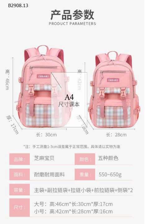 BALO CARO HỌC SINH -Giá sỉ sz to: 178k  sz nhỏ: 168k 