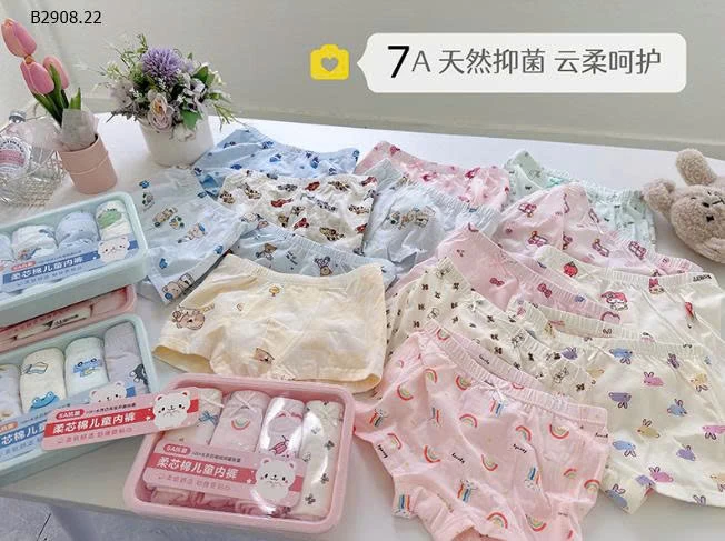 SET 4 QUẦN CHIP ĐÙI CHO BÉ-Giá sỉ 97k/set 4c