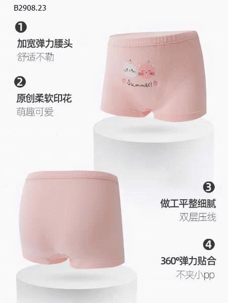 SET 4 QUẦN CHIP ĐÙI CHO BÉ YÊU -Giá sỉ 97k/set 4c