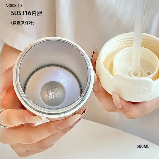 Cốc giữ nhiệt 600ml, bình đựng nước giữ nhiệt 6-12 giờ-Giá sỉ 79k 