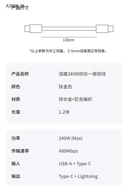 CÁP SẠC TỪ TÍNH 4IN1-Giá sỉ 80k