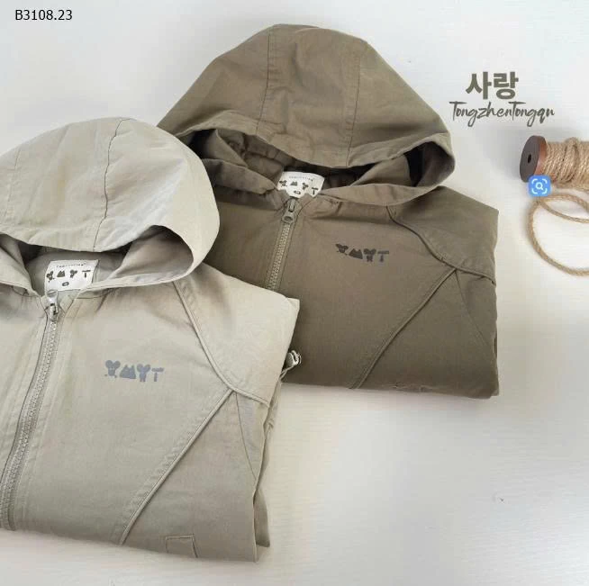 ÁO KHOÁC MŨ XUẤT HÀN CHO BÉ TRAI-Giá sỉ 225k