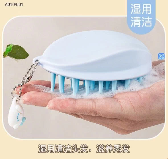 LƯỢC MASSAGE SILICON HÌNH QUẢ KHẾ - Giá sỉ 50k/2c