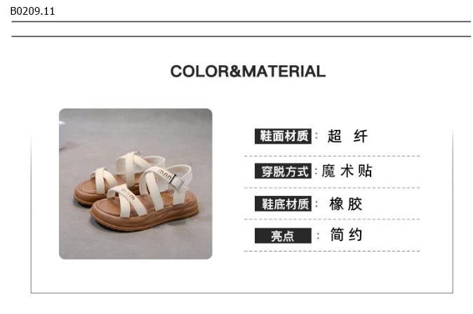 DÉP SANDAL QUAI CHÉO CHO BÉ GÁI-Giá sỉ giá  26-30: 126k  31-36: 136k 