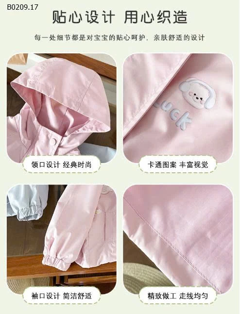 ÁO KHOÁC CÓ MŨ BG-Giá sỉ 195k