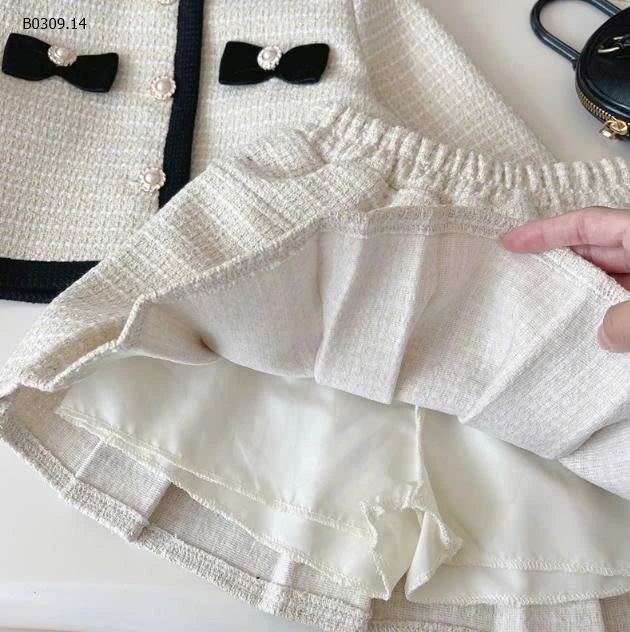 Set aó dạ chân váy xếp ly sang xịn mịn-Giá sỉ 220k 