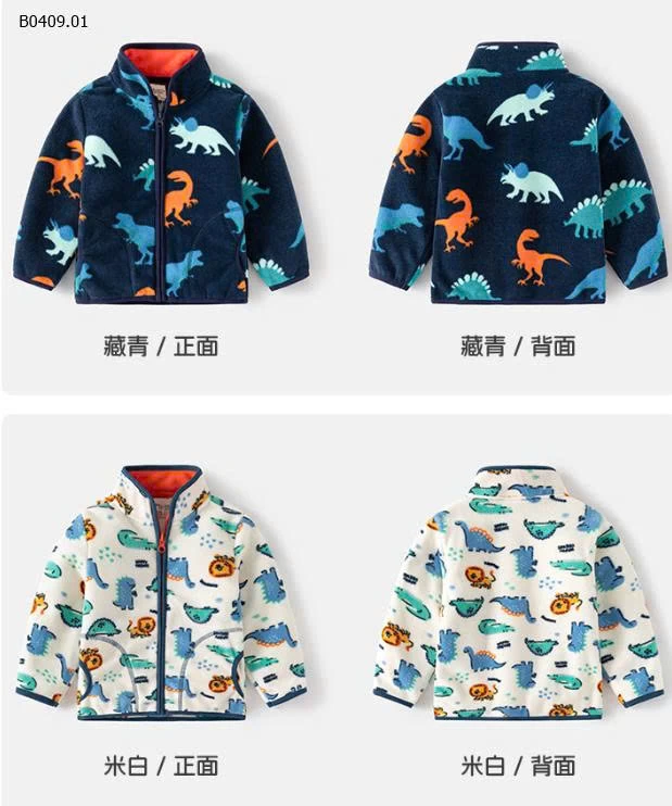 ÁO KHOÁC LÔNG IN HÌNH WELLKIDS-Giá sỉ 117k