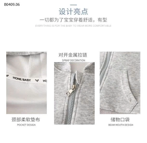 SET NỈ áo khoác cardigan có mũ-Giá sỉ 145k