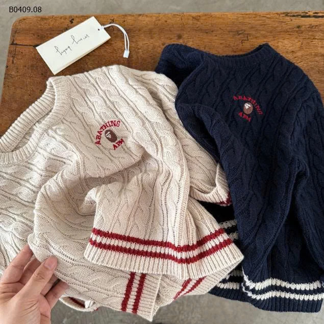 ÁO LEN VIỀN KẺ MMY -Giá sỉ 185k