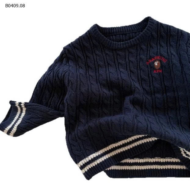 ÁO LEN VIỀN KẺ MMY -Giá sỉ 185k