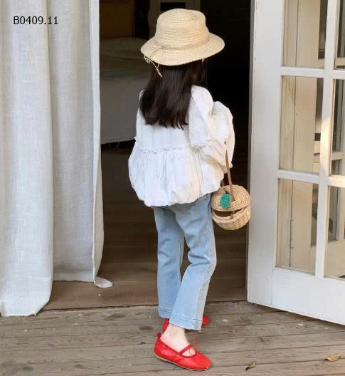 SET ÁO TAY BỒNG MIX JEAN LOE BG-Giá sỉ áo: 177k  quần: 189k 