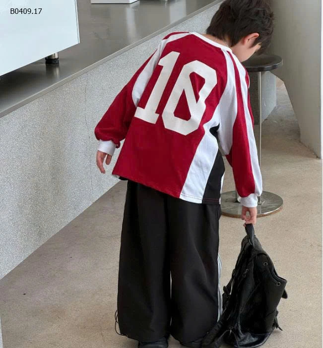 ÁO THUN PHỐI SỌC SỐ 10-Giá sỉ 175k