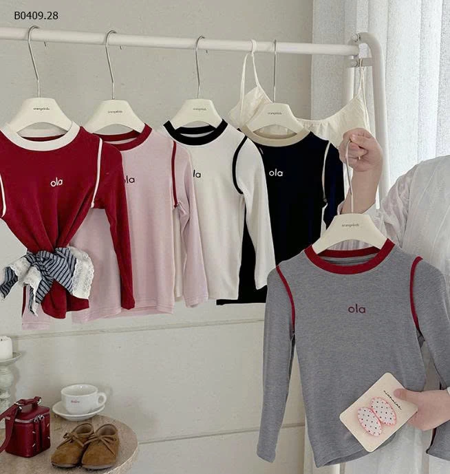 Áo thun trẻ em dài tay kiểu chữ A  -Giá sỉ  125k 