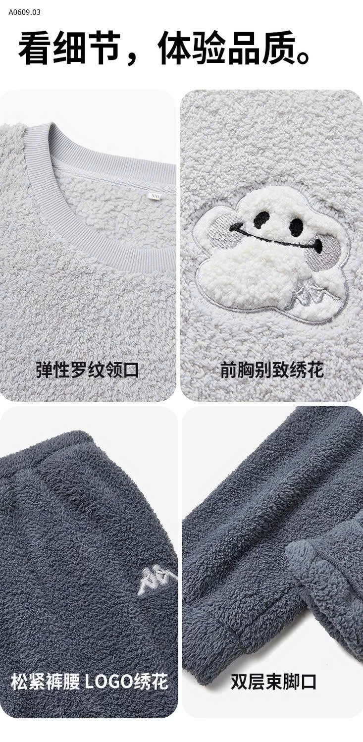 Bộ mặc nhà lông cừu KAPPA - sỉ 310k