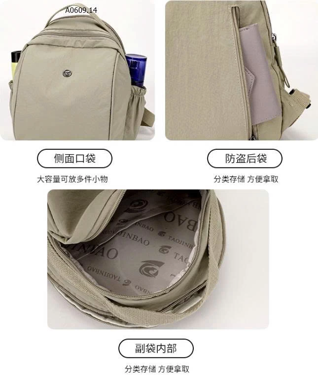 BALO VẢI DÙ CHỐNG NƯỚC-Giá sỉ 125k