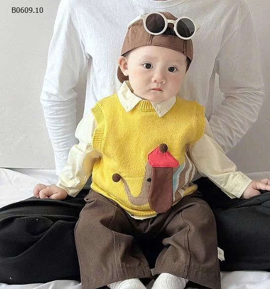 SÉT GILE LEN VOI VÀNG 3 CHI TIẾT -Giá sỉ  gile len 131k  sơ mi 107k  quần 112k 