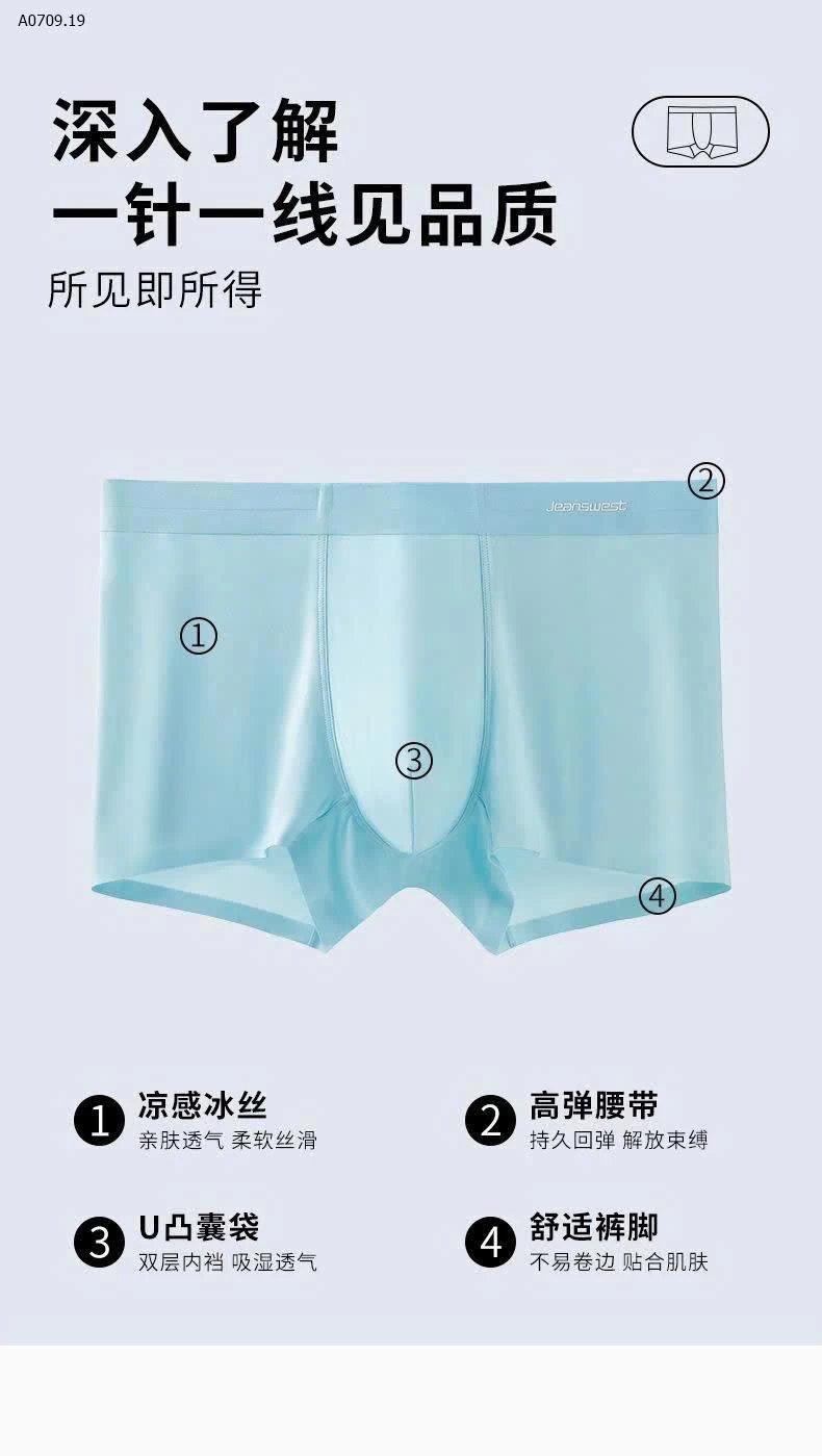 SET 5C QUẦN CHIP BĂNG LỤA JEANSWEST NAM-Giá sỉ 150k