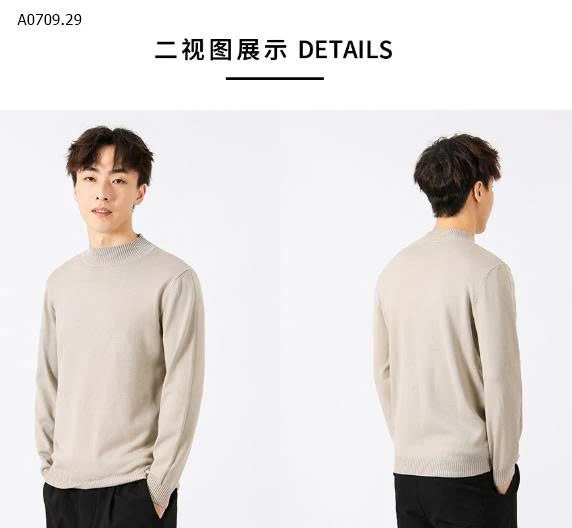 ÁO LEN CỔ 3P TRƠN MÀU - sỉ 185k