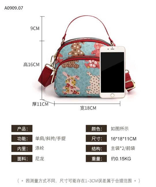 TÚI ĐEO CHÉO HỌA TIẾT NỮ -Sỉ 108k 