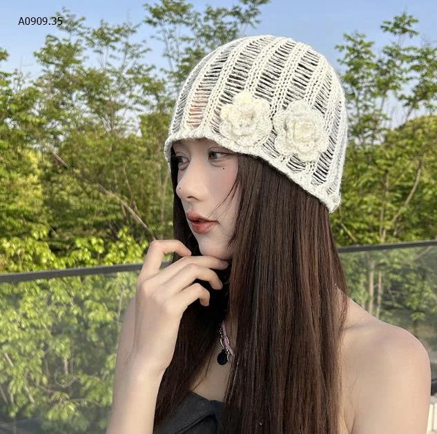 MŨ LEN HOA ĐAN RỖNG NỮ-Sỉ 89k 