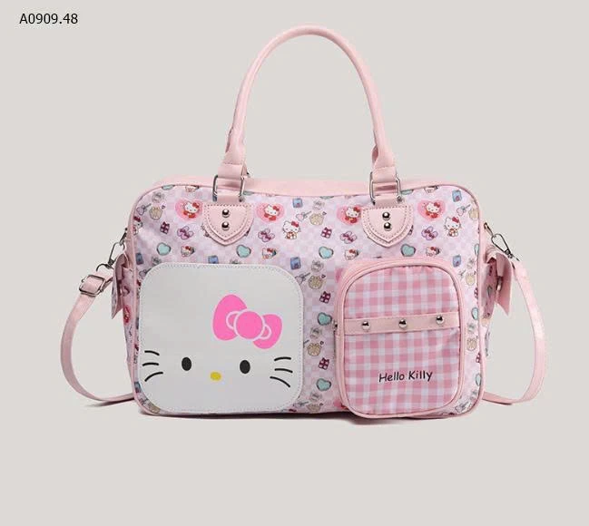 TÚI DU LỊCH TONE HỒNG KITTY CHO NỮ  -Sỉ 136k