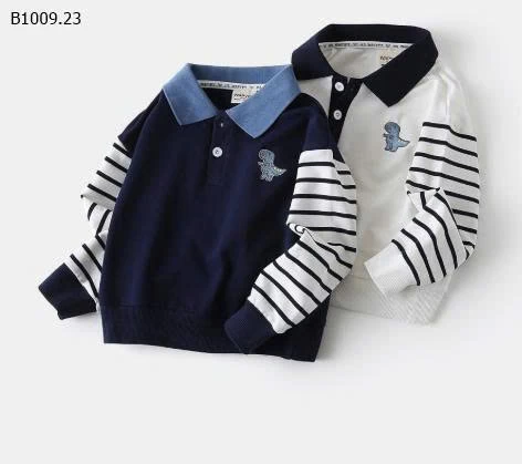 ÁO BÉ PHỐI KẺ TAY HÃNG WAPYPY-Giá sỉ 107k