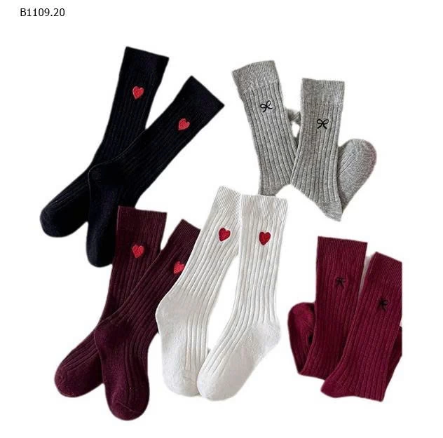 SET 10 ĐÔI TẤT BÉ GÁI CỔ CAO- Giá sỉ 99k/1 set 10 đôi 