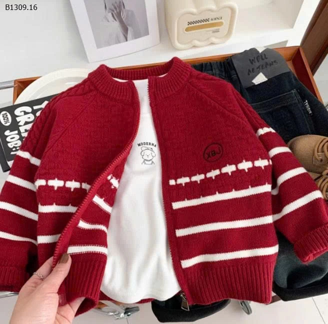 ÁO KHOÁC LEN KẺ ĐỎ-Giá sỉ 175k