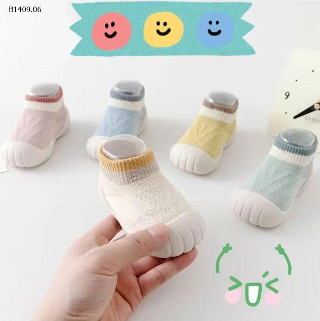 GIÀY VẢI ĐẾ CAO SU CHO BÉ SZ NHÍ-Giá sỉ 50k