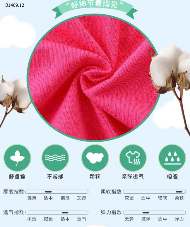 Bộ đồ bé gái in hình bướm nhà AOSTA BETTY -Giá sỉ 125k