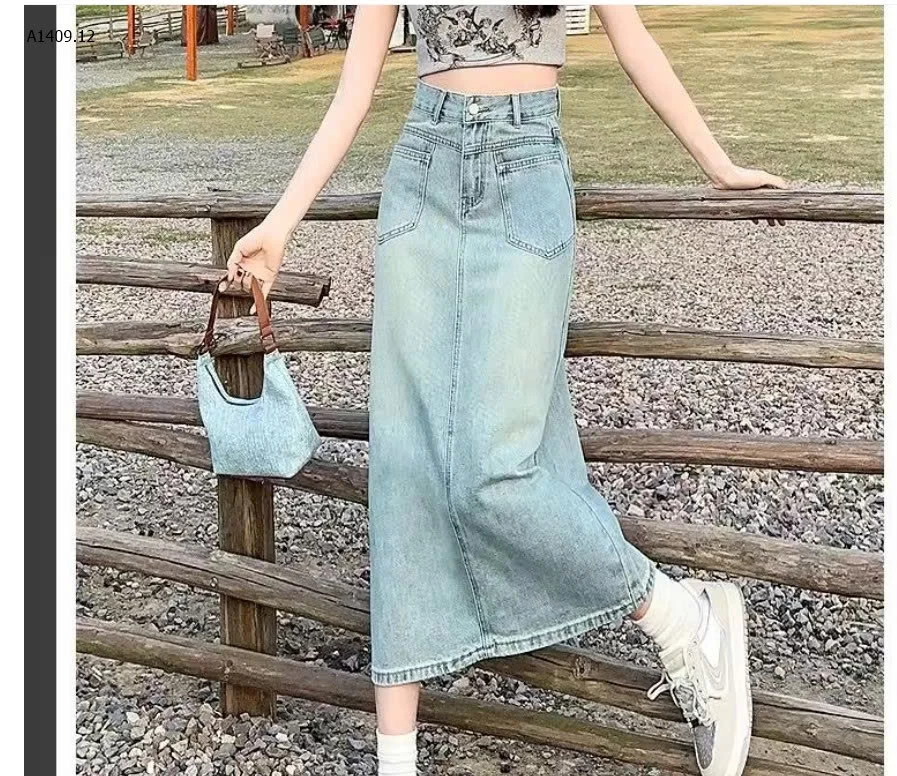 CHÂN VÁY JEAN DÁNG DÀI HÀN QUỐC 2025  - sỉ 183k  