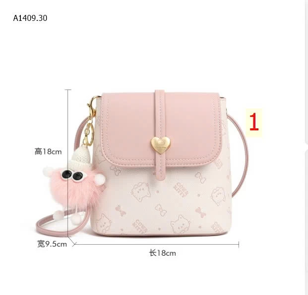 TÚI ĐEO CHÉO COW & KITTY SIÊU CUTE - sỉ 96k