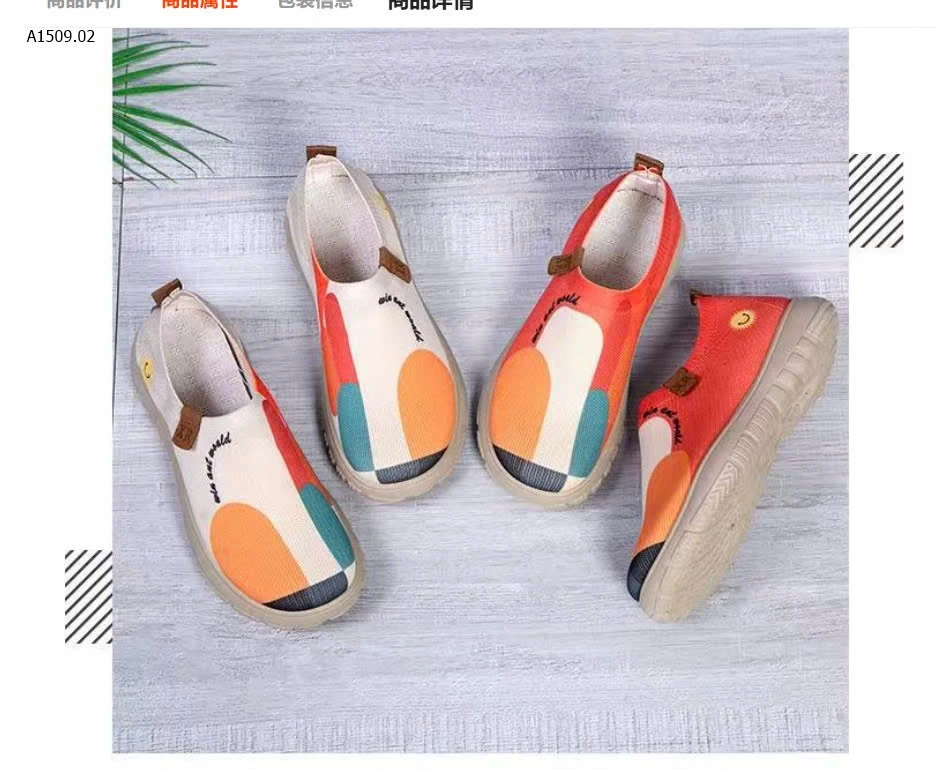 GIÀY SLIPON HOẠ TIẾT NGHỆ THUẬT- sỉ 94k