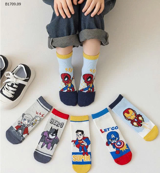  SET 6Đ TẤT SIÊU NHÂN - Giá sỉ  85k/1 set 6đ