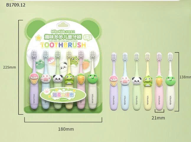 SET 6 BÀN CHẢI YÊU NGỘ NGHĨNH CHO CÁC BÉ TỪ 3-12 tuổi - sỉ 45k