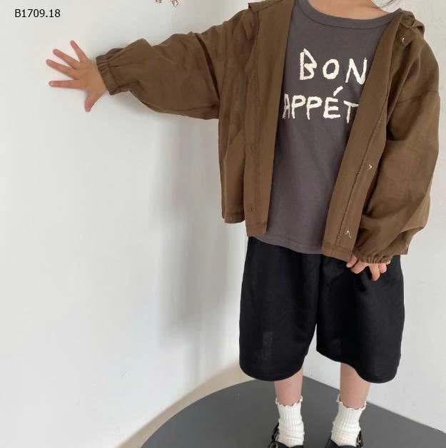 ÁO KHOÁC MỎNG CHỮ LƯNG CHO BT- sỉ 179k