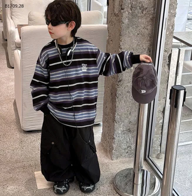 ÁO THUN KẺ PHỐI MÀU TARÁU - sỉ 200k