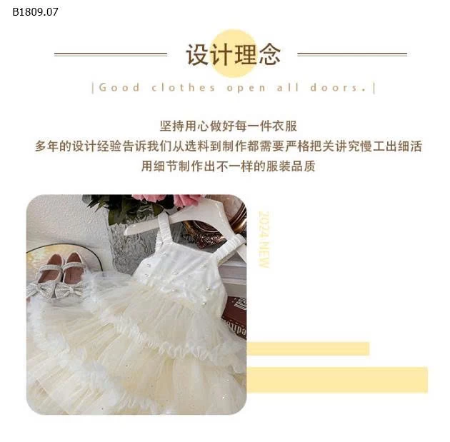 VÁY BÈO TẦNG ĐÍNH NGỌC-Giá sỉ 227k 