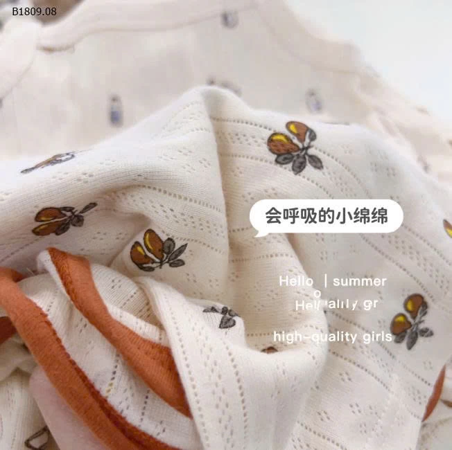 Bộ đồ ngủ cotton thoáng khí cho bé -Giá sỉ 72k