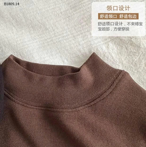 Áo len dệt kim màu trơn cổ lọ - sỉ 104k