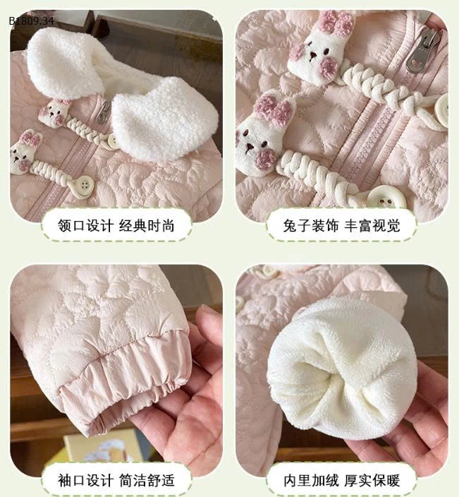 ÁO KHOÁC THỎ CỔ LÔNG-Giá sỉ 210k