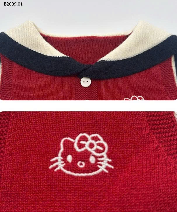 SET ÁO DÀI TAY MIX VÁY MÈO KITTY BG-Giá sỉ áo: 115k  váy: 225k 