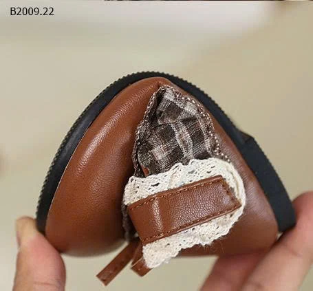 GIÀY BÚP BÊ PHỐI VẢI CARO VIỀN REN -Giá sỉ  sz 21-25: 129k  sz 26-30: 139k 
