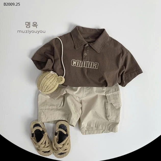 ÁO CỘC TAY CỔ POLO CHO BÉ TRAI-Giá sỉ 123k