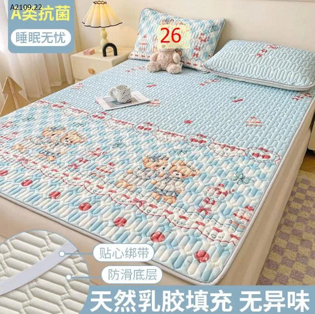 CHIẾU ĐIỀU HOÀ CAO SU KÈM VỎ GỐI - Giá sỉ 1m5x2m: 200k ( kèm 2 vỏ gối ) 1m8x2m: 219k( kèm 2 vỏ gối)