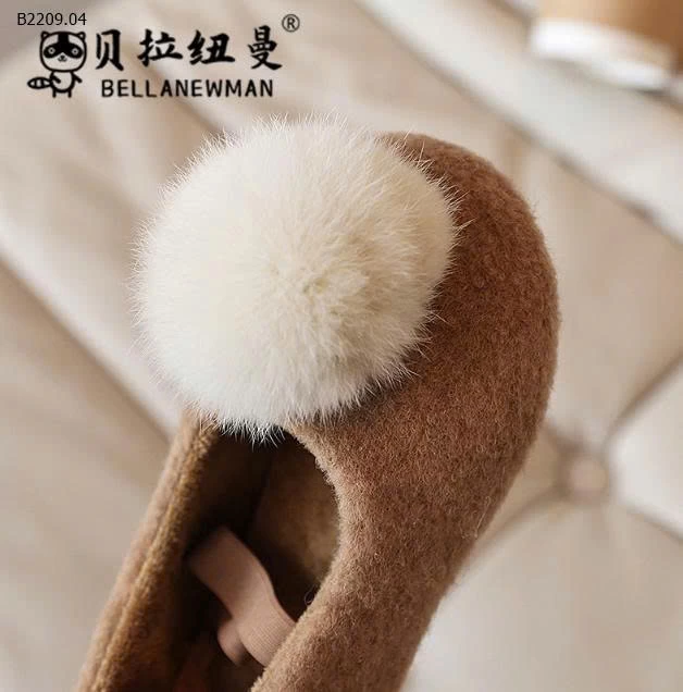 Giày lười len lót lông cừu thời trang thu đông cho bé gái - sỉ giá 114k