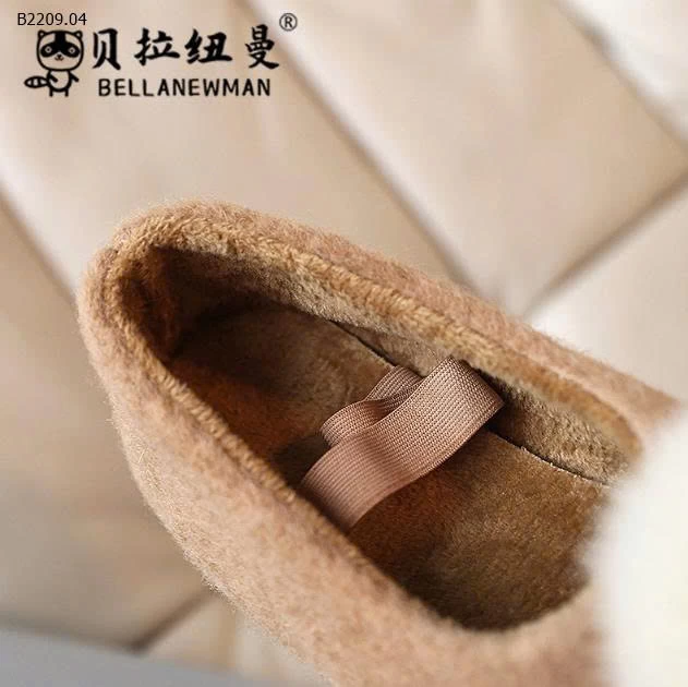 Giày lười len lót lông cừu thời trang thu đông cho bé gái - sỉ giá 114k