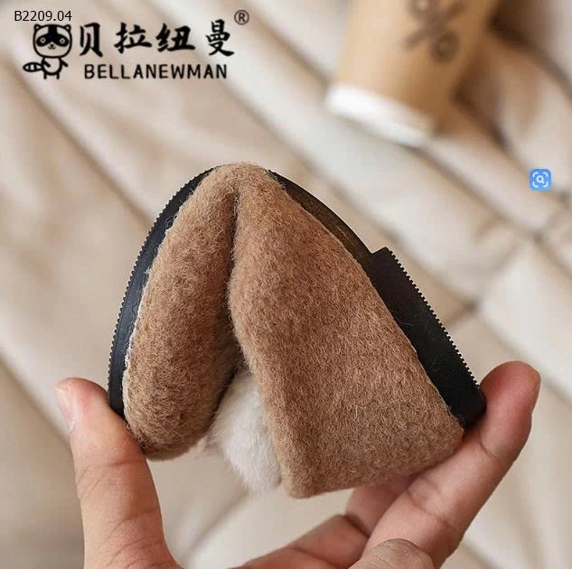 Giày lười len lót lông cừu thời trang thu đông cho bé gái - sỉ giá 114k
