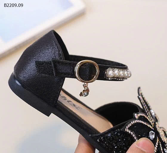 Giày công chúa Baotou đính bướm- sỉ giá  size 21-25 giá 129k size 26-35 giá 138k